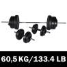 Barbell + 2 Dumbbell Set 60.5kg - Home Workout Equipment