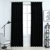 Blackout Curtains 2 pcs with Hooks Velvet Black 140x175 cm Colour black Size 140 x 175 cm Quantity in Package 2 