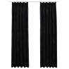 Blackout Curtains 2 pcs Velvet Black 140x175 cm - Stylish Privacy