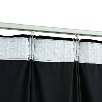 Blackout Curtains 2 pcs Velvet Black 140x175 cm - Stylish Privacy