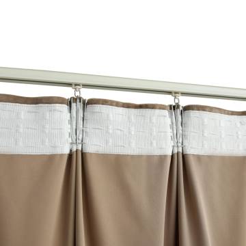 Elegant Velvet Blackout Curtains - Beige 140x175 cm