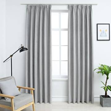 Elegant Grey Blackout Curtains - 140x175 cm | Hipomarket