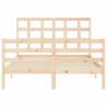 Small Double Wood Bed Frame with Headboard | Hipomarket