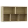 Stylish Sonoma Oak Book Cabinet - 50x25x80 cm | HipoMarket