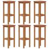 Bar Stools 6 pcs Solid Wood Acacia - Rustic Design & Comfort