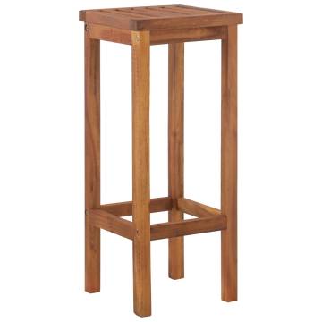 Bar Stools 6 pcs Solid Wood Acacia - Rustic Design & Comfort