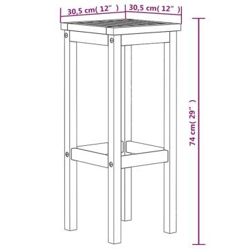 Bar Stools 6 pcs Solid Wood Acacia - Rustic Design & Comfort