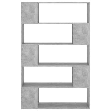 Book Cabinet Room Divider - Concrete Grey 100x24x155 cm