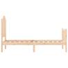 Small Single Solid Wood Bed Frame with Headboard | HiPO Market