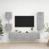 5 Piece TV Cabinet Set Concrete Grey Engineered Wood Colour concrete grey Quantity in Package 5 Height 90 cm 