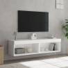 Stylish White LED TV Cabinets - 2 pcs | Hipomarket