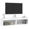 Stylish White LED TV Cabinets - 2 pcs | Hipomarket