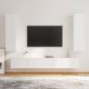 4 Piece TV Cabinet Set White Engineered Wood Colour white Quantity in Package 4 Width 100 cm 