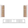 4 Piece White TV Cabinet Set - Engineered Wood | HiPo Market