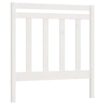 Stylish White Bed Headboard | Solid Pine | 106x4x100 cm