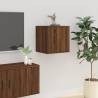 Wall Mounted TV Cabinet Brown Oak 40x34,5x40 cm Colour brown oak Quantity in Package 1 Height 40 cm Width 