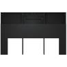 Stylish Black Headboard Cabinet - 160x19x103.5 cm | Hipo Market