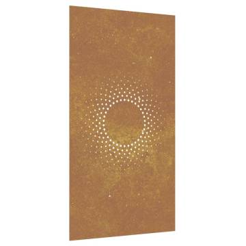 Garden Wall Decoration 105x55 cm - Corten Steel Sun Design