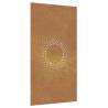 Garden Wall Decoration 105x55 cm - Corten Steel Sun Design