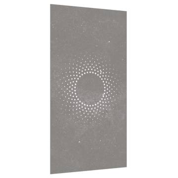 Garden Wall Decoration 105x55 cm - Corten Steel Sun Design