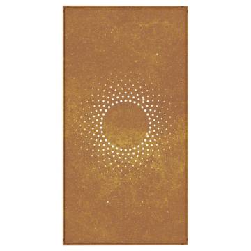 Garden Wall Decoration 105x55 cm - Corten Steel Sun Design