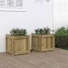 Garden Planters 2 pcs - Impregnated Wood Pine | Hipomarket