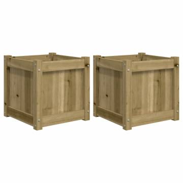 Garden Planters 2 pcs - Impregnated Wood Pine | Hipomarket