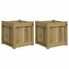 Garden Planters 2 pcs - Impregnated Wood Pine | Hipomarket