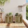 Garden Planters 2 pcs - Impregnated Wood Pine | Hipomarket