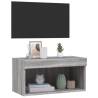 TV Cabinet with LED Lights - Grey Sonoma 60x30 cm