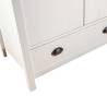 2-Door Wardrobe Hill White - Solid Pine Wood 89x50x170 cm