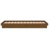 LED Bed Frame Honey Brown 75x190 cm - Solid Wood Design