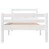 White Solid Wood Bed Frame 100x200 cm - Modern & Sturdy