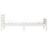 White Solid Wood Bed Frame 100x200 cm - Modern & Sturdy