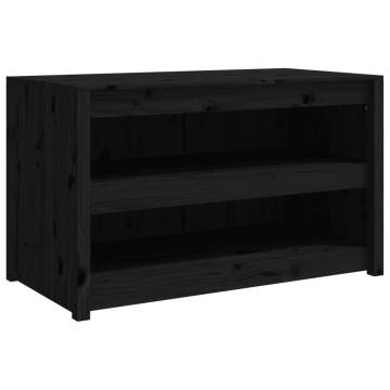 Outdoor Kitchen Cabinet Black - Solid Pine Wood 106x55x64 cm