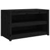 Outdoor Kitchen Cabinet Black - Solid Pine Wood 106x55x64 cm