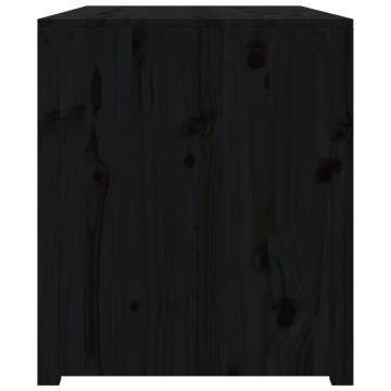 Outdoor Kitchen Cabinet Black - Solid Pine Wood 106x55x64 cm