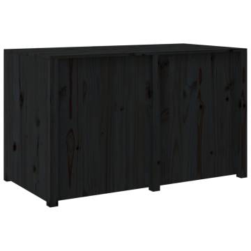 Outdoor Kitchen Cabinet Black - Solid Pine Wood 106x55x64 cm