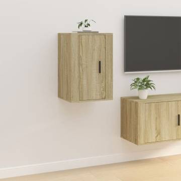 Stylish Wall Mounted TV Cabinets 2 pcs Sonoma Oak - Hipomarket