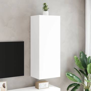 Stylish White TV Wall Cabinet - Space-Saving Solution