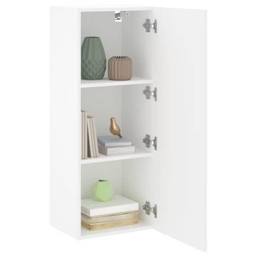 Stylish White TV Wall Cabinet - Space-Saving Solution