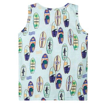 Kids' Tank Top Soft Blue Melange 104 - Affordable Quality Wear