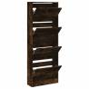 Shoe Cabinet Smoked Oak - Compact & Stylish Storage Solution