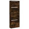 Shoe Cabinet Smoked Oak - Compact & Stylish Storage Solution