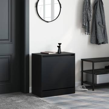 Black Shoe Cabinet - Compact & Stylish Storage Solution