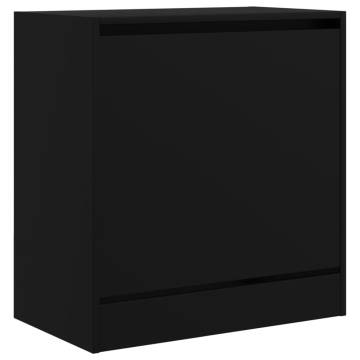 Black Shoe Cabinet - Compact & Stylish Storage Solution