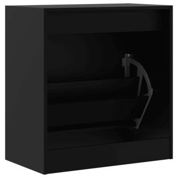 Black Shoe Cabinet - Compact & Stylish Storage Solution