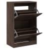 Shoe Cabinet Brown Oak - Stylish & Compact Design | HipoMarket