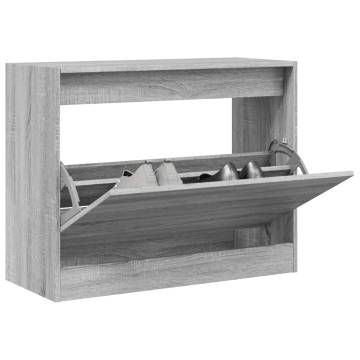 Shoe Cabinet Grey Sonoma - Compact Storage Solution