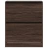 Brown Oak Shoe Cabinet - Stylish & Space-Saving Design